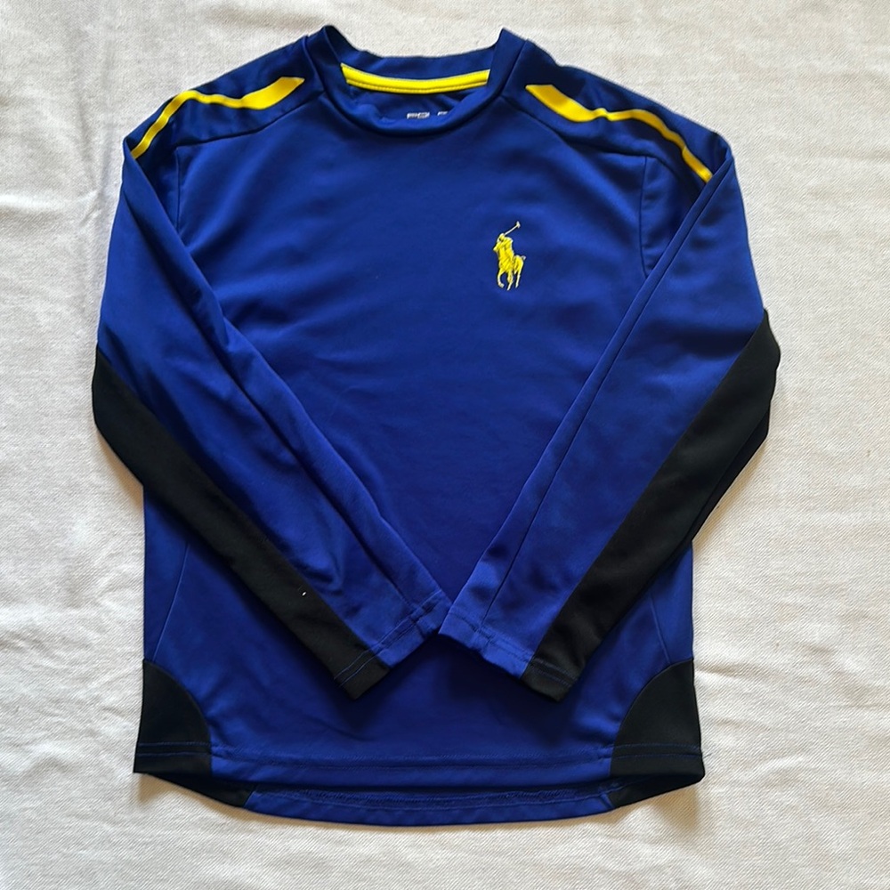 Polo Ralph Lauren Blue and Yellow Long Sleeve Shirt